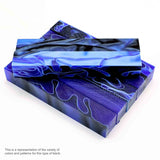 Legacy Woodturning, Acrylic Pen Blank, Royal Blue and Black Swirl with White Lines, 5" x 3/4" x 3/4", 7 Pack Legacy Woodturning