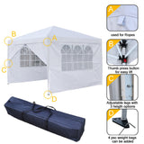 Panana Pop Up Gazebo 10''x10'' Waterproof Outdoor Garden Marquee Awning Party Tent Canopy and Carry Bag 3 X 3m (White) Panana