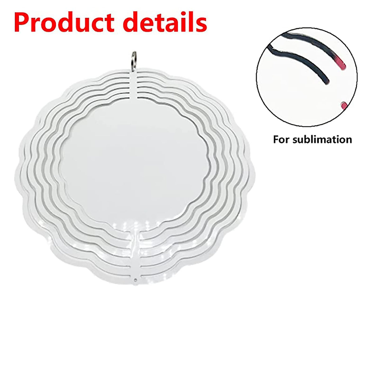5 pcs 10 inch Sublimation Wind Spinner Blanks Round Sublimation Blanks Products Stainless Steel Metal Indoor Outdoor Garden Decoration for Heat Press Transfer Sublimation Blank Gift AiDiYGECO