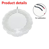 5 pcs 10 inch Sublimation Wind Spinner Blanks Round Sublimation Blanks Products Stainless Steel Metal Indoor Outdoor Garden Decoration for Heat Press Transfer Sublimation Blank Gift AiDiYGECO