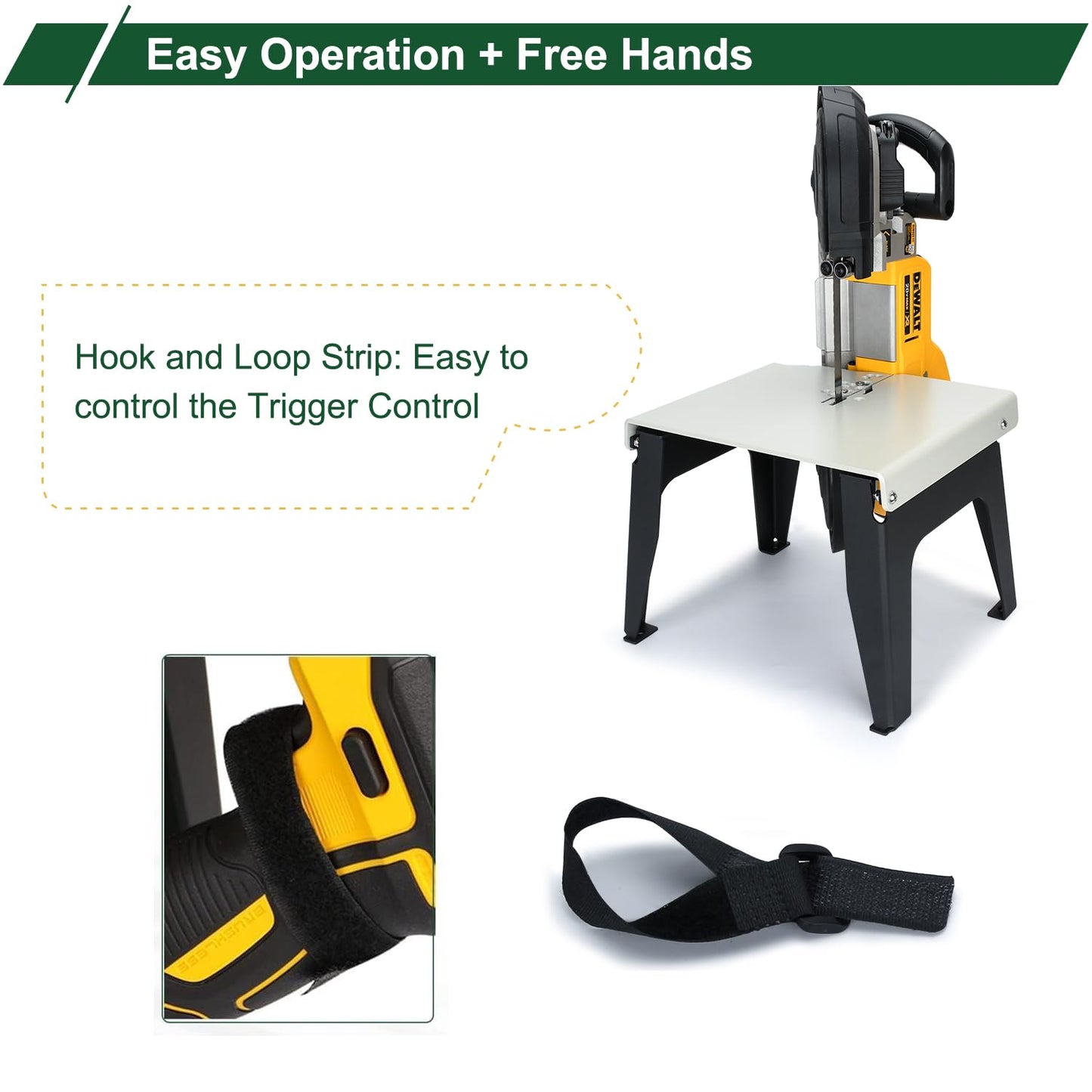 DITKOK Band Saw Stand Portable Vertical Table Alloy Steel Base for DeWalt Band Saw, for Milwaukee for Band Saw, Powder Coated, with legs - WoodArtSupply