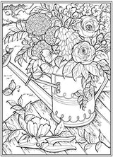 Creative Haven Country Gardens Coloring Book (Adult Coloring Books: In The Country) Dover Publications