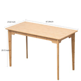Maydear 47" Bamboo Writing Desk Multipurpose Table, Modern Simple Computer Desk Dining Table for Bedroom, Living Room, Home and Office, Kitchen Maydear