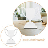 EXCEART Office Desk Decor Trophy Blank Table Sign for Party Table Sublimation Decorations Table Centerpiece Sublimation Blanks Ornaments The Sign Decorate White Supplies Sports EXCEART