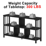 IBF Industrial Modern 5-Cube Storage Organizer Bookshelf in Black Oak, 47 Inch IBF