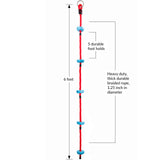 Lily's Things Climbing Rope for Kids | Ninja Warrior Accessories for Slackline Obstacle Course | Attach to Most Home Playground Equipment Sets | Ninja Slackline Accessories | 6Ft Long | 5 Foot Holds Lily's Things