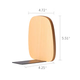 Muso Wood Book Ends for Shelves, Non-Skid Bookends for Heavy Books, Wooden Book Stopper for Home Office and Library (Beech 1 Pair) muso wood