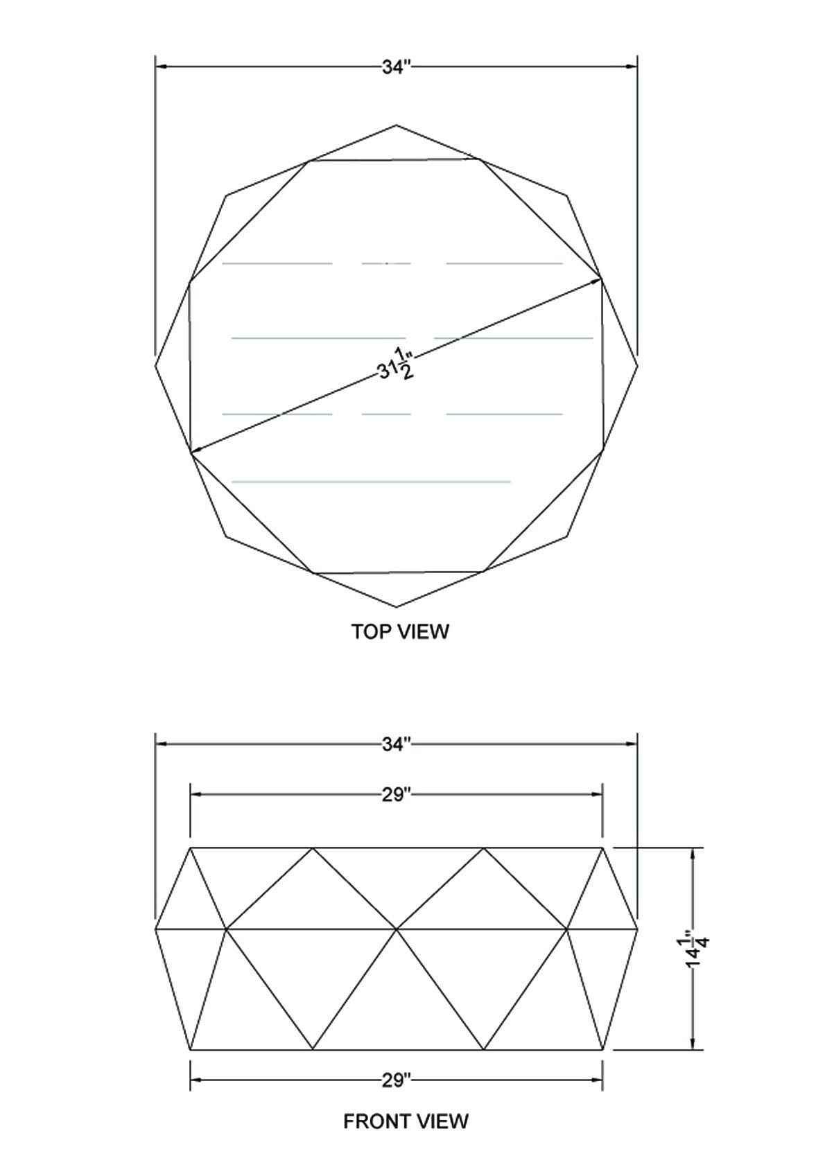 The Urban Port 33-Inch Diamond Shape Acacia Wood Coffee Table with Smooth Top, Dark Brown The Urban Port