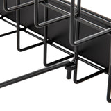 Metal Wire Magazine Rack, 6 Tier Tabletop Book Dispaly Stand, Collapsible Commercial Display Holder for Comic, Greeting Card, Literature, Trade Show, Art Print (Black) Netcoin