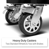 UYRIE 72-Inch Stainless Steel Rolling Tool Chest with 15 Drawers + 3 Upper Cabinets, Mobile Workbench, Assembled Large Tool Box Lockable Storage Cabinet with Wheels for Garage Workshop, Matte Black UYRIE