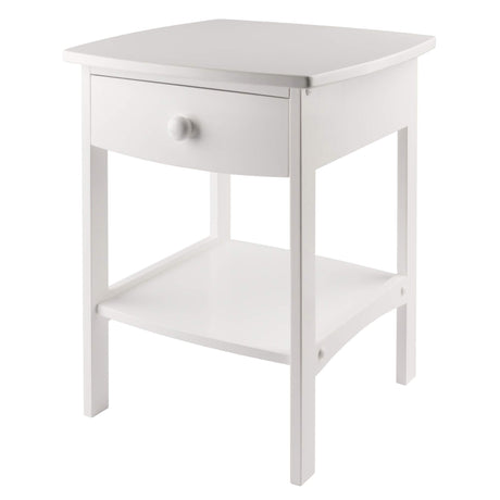 Winsome Wood Claire Accent Table, White Winsome