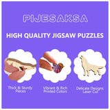 Wooden Puzzles for Adults - Flat Puzzle with 3D Visual Effect Universal Puzzle, Unique Shape Puzzle, Wooden Jigsaw Puzzles for Adult, Wood Puzzles Adult, Good Gifts Ideas (S-8.5 * 8.5in-100 Pcs) Pijesaksa