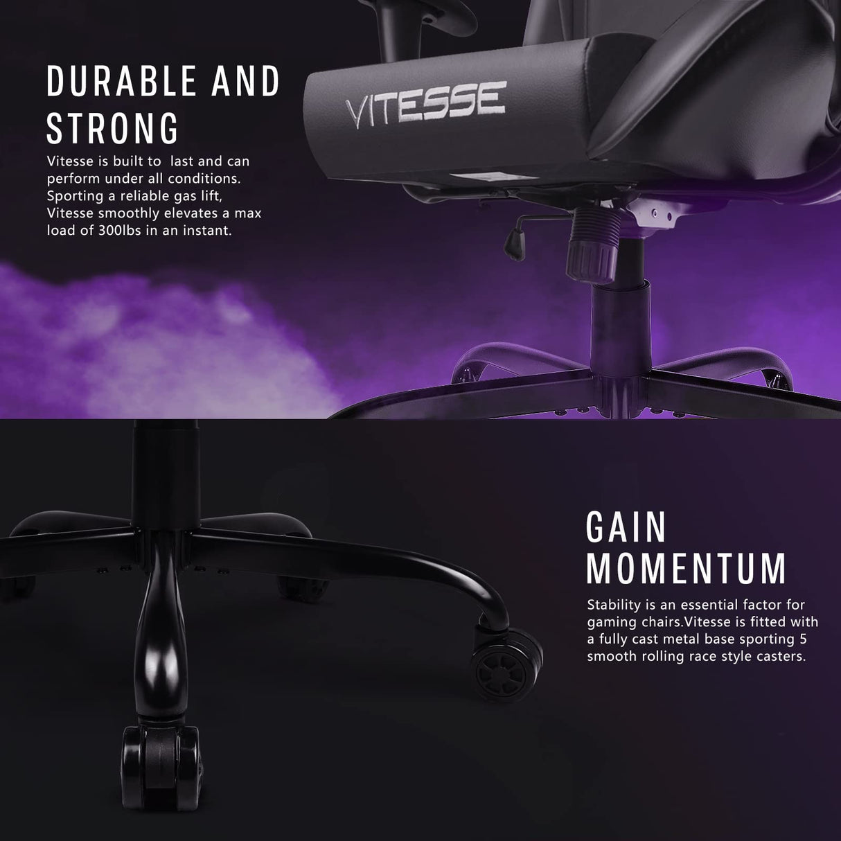 Black Gaming Chair for Kids&Teens High Back Gamer Chair Ergonomic Racing Chair with Comfortable Lumbar Support and Headrest Computer Desk Chair with Height Adjustable Swivel Office Chair(Black) WoodArtSupply