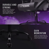 Black Gaming Chair for Kids&Teens High Back Gamer Chair Ergonomic Racing Chair with Comfortable Lumbar Support and Headrest Computer Desk Chair with Height Adjustable Swivel Office Chair(Black) WoodArtSupply