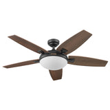 Honeywell Ceiling Fans Carmel Modern 48 Inch Ceiling Fan with Light, Remote Control Fan, LED Indoor Fan with 5 Blades, Gray Ironwood and Brown Maple Blade Finish Options, Bronze (50197-01) Honeywell
