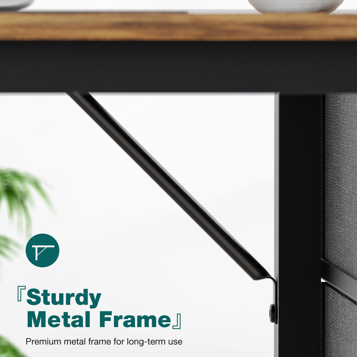 SMUG Computer Desk with Storage Drawers, 40 Inch Small Office Desk Modern Simple Workstation Study Writing Table for Home Bedroom, Rustic Brown SMUG