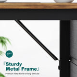 SMUG Computer Desk with Storage Drawers, 40 Inch Small Office Desk Modern Simple Workstation Study Writing Table for Home Bedroom, Rustic Brown SMUG