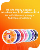 Cookiecad PLA Filament 1.75mm 1kg Rainbow Multicolor 3D Printer Filament - Sunrise PLA Cookiecad