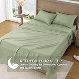 FreshCulture Full Sheet Set - Ultra Soft Sheets Full Size Bed - Brushed Microfiber - Deep Pockets - Easy Care - Cooling & Breathable - 4 Pieces Hotel Luxury Full Size Bed Sheets (Sage Green) FreshCulture