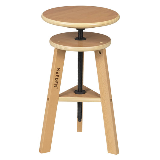 MEEDEN Wooden Drafting Stool with Adjustable Height, Artist Stool,Office Studio Stool, Up to 220 Lbs,German Beech Wood, Perfect for Artists Studio,Home Use,Kitchen,Bars