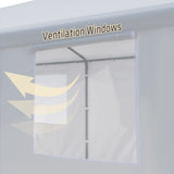 Gardesol Carport, 10' x 20' Heavy Duty Carport with Roll-up Ventilated Windows, Portable Garage with Removable Sidewalls & Doors for Car, Truck, Boat, Car Canopy with All-Season Tarp, White Gardesol