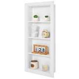 Houseables Recessed Medicine Cabinet, Recessed Wall Niche, Medicine Cabinet Insert, Bathroom Niche, In Wall Shelf, Insert for Drywall, Between Studs Shelf Replacement, Without No Mirror, 14x36 (17x38) Houseables