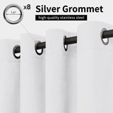 Easy-Going Outdoor Curtains Waterproof Windproof Weatherproof Curtain for Patio, Cabana, Porch, Pergola and Gazebo, Grommet Top and Tab Bottom Drape, 1 Panel, 54x84 inch, White Easy-Going