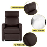 BestMassage | Recliner Chair | No Massage Function | Pu Brown | with Lumbar Support, Adjustable Push Back, Wide Armrests, Footrest & Padded Seat | Easy Assembly | for Living Room, Home Theatre BestMassage