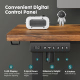SMUG Standing Desk, Electric Adjustable Height Sit Stand Up Down Computer Table, 40x24 Inch Ergonomic Rising Modern Lift Motorized Gaming Desktop Workstation for Work Home Office, Brown SMUG