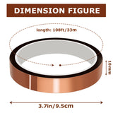 MS WGO High Temperature Tape Heat Tape Heat Resistant Tape Heat Transfer Tape Heat Tape for Sublimation No Residue 10mm X 33m 108ft (Yellow-4 Roll) MS WGO