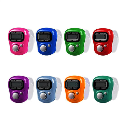 Electronic Finger Counter,8-Pack Case Resettable 5 Digit LCD Electronic Digital Display Finger Hand Tally Counter Counting for Golf,Goods Counting,Lap & Knitting