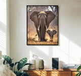 ACANDYL Elephant DIY Paint by Numbers Kit for Adults Paint by Numbers Beginner Canvas Painting by Number DIY Acrylic Oil Painting on Canvas Arts Craft Decoration 16x20 in ACANDYL