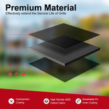 ROWYEET Grill Cover for Outdoor Grill, 420D Oxford Waterproof BBQ Covers for Outside, Anti-UV Heavy Duty Barbecue Gas Cover with Adjustable Hem for Weber Nexgrill Expert Grill and More (45"- 75", 58") ROWYEET