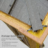 12’ x 16’ Hardtop Gazebo Outdoor Aluminum Wood Grain Gazebos with Galvanized Steel Double Canopy for Patios Deck Backyard,Curtains&Netting by domi outdoor living domi outdoor living