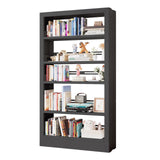 CRPDY 71" Tall Metal Bookshelf 5 Tier Heavy Duty Bookshelves with Adjustable Storage Shelves Library Bookcase with Book Stopper for Living Room, Library, Office, Bedroom, School CRPDY