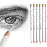 Pencil Set for Artists - Wooden Sketch Eraser Pen for Charcoal Drawings, Professional Highlight Painting for Sketching, Revise Erasing Details for Students Limner leuapl
