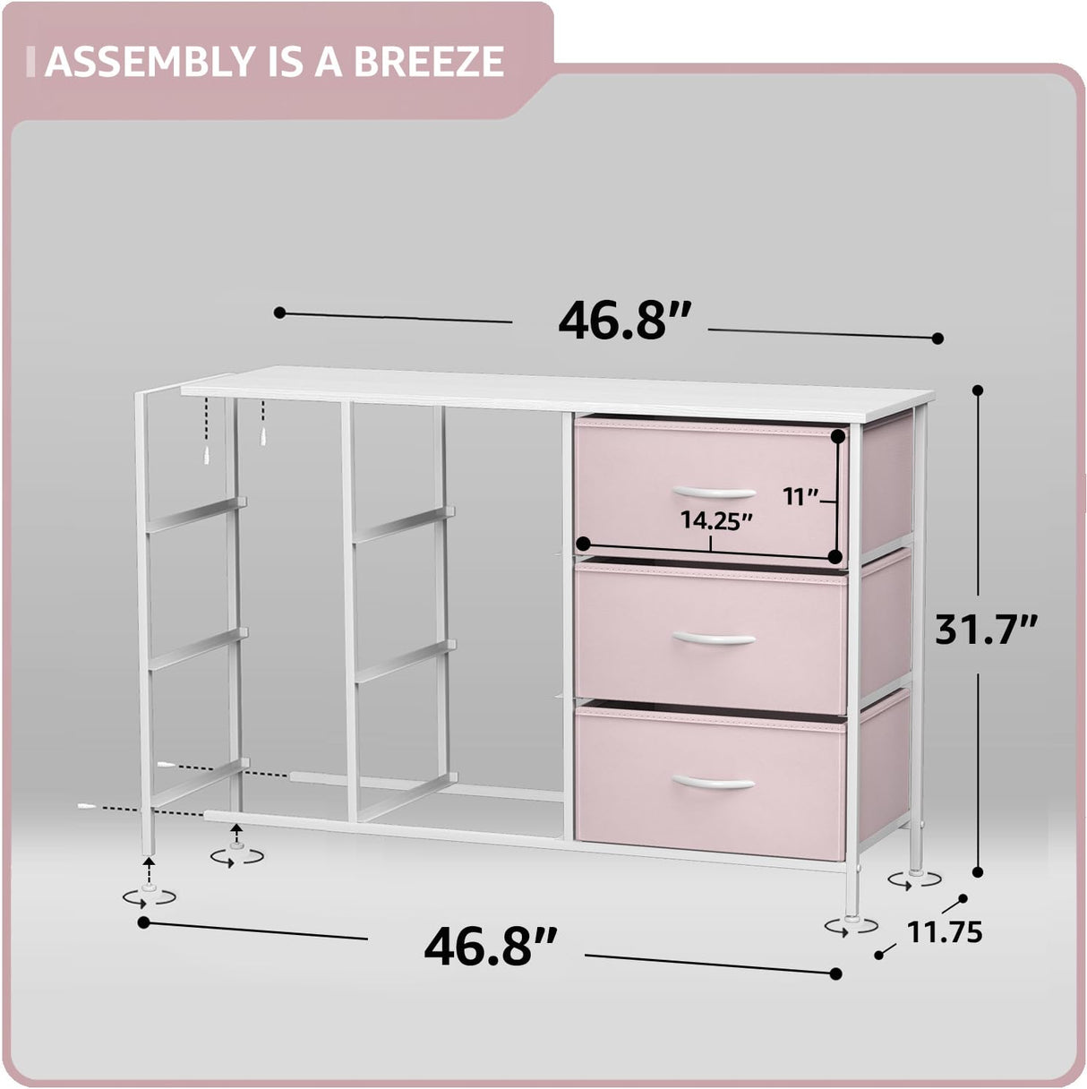 Sorbus Kids Dresser with 9 Drawers - Storage Unit Organizer Chest for Clothes - Bedroom, Kids Room, Nursery, & Closet Sorbus