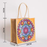 DOOSAI Diamond Painting Canvas Tote Bags 4 Pack Boho Diamond Dots Art Kits Shoulder Bags 5D DIY Handbags Handmade Gifts Reusable Shopping Bags with Handles for Women Adults Work (Mandala Flowers) DOOSAI
