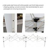 Polar Aurora 10' X 20' Easy Pop up Canopy Party Tent Outdoor Patio Wedding Party Tent Folding Waterproof w/ 4 Removable Sidewalls and Portable Bag - White Polar Aurora