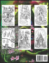 Mystical Fairy Homes Fantasy Coloring Book for Adults: 50 page Whimsical Fairytale Architecture Coloring for Relaxation and Stress Relief WoodArtSupply