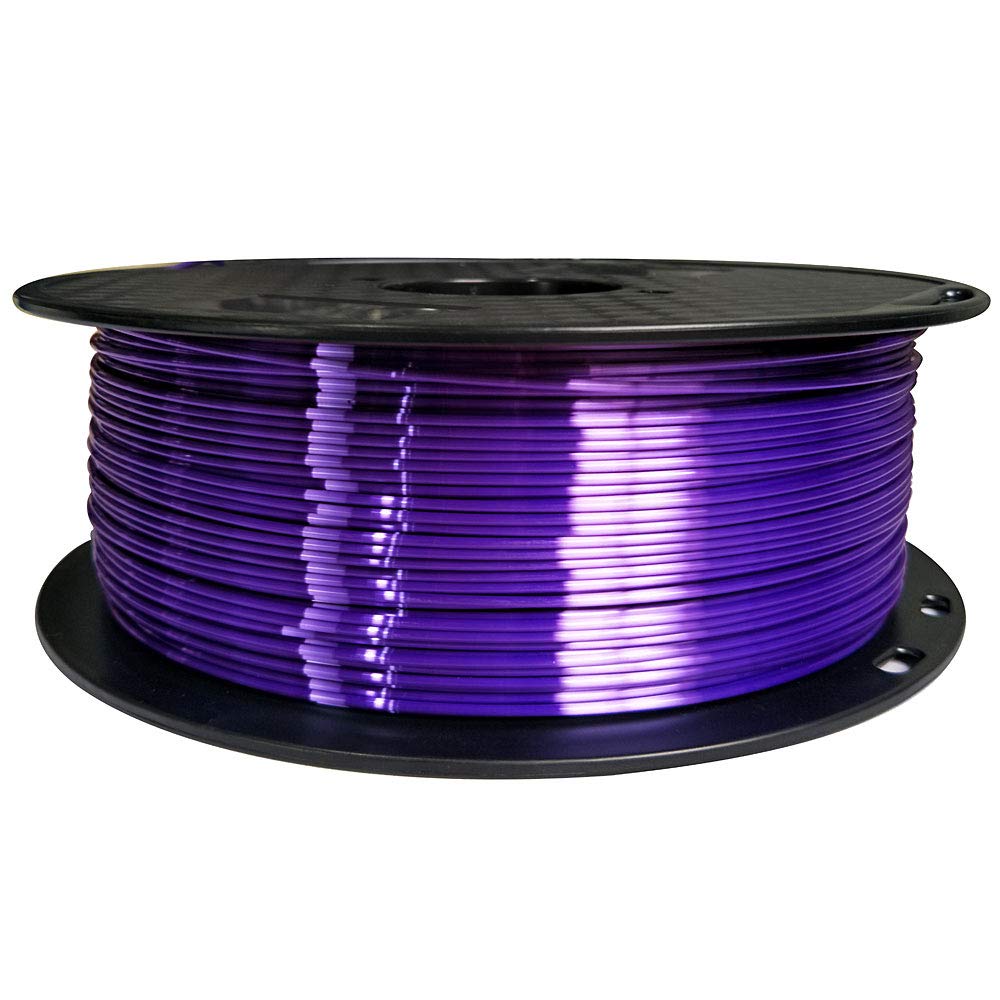 Silk Purple PLA 1.75mm 3D Printer Filament 1KG (2.2 LBS) Silky Shiny Purple 3D Printing Material Metallic Dark Violet Purple Color HZST3D SHENGTIAN