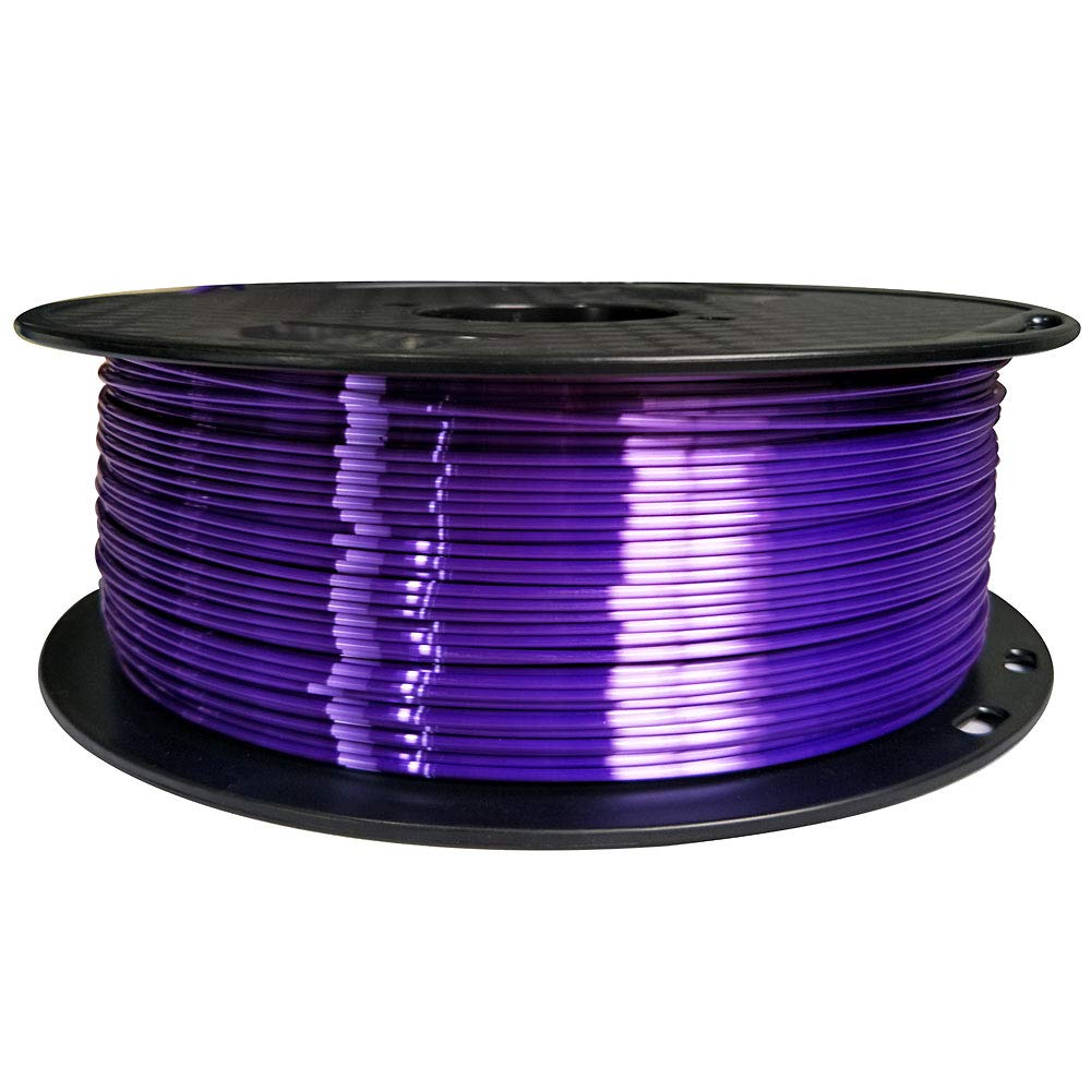 Silk Purple PLA 1.75mm 3D Printer Filament 1KG (2.2 LBS) Silky Shiny Purple 3D Printing Material Metallic Dark Violet Purple Color HZST3D - WoodArtSupply