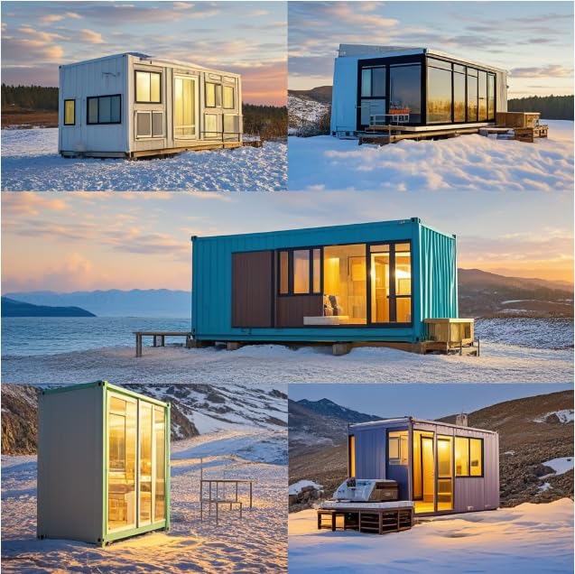 Tiny Container House, Foldable House, prefab House, Mobile Cabin, Outdoor Home, for Living, Vacation, Office, Recreation | Customization 7ft 14ft 20ft 30ft 40ft (14ft)