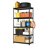 JEKOSEN 4000Lbs Storage Shelves Heavy Duty 5 Tier Adjustable Garage Shelving,Utility Rack Shelf Units for Closet Pantry Basement Kitchen Warehouse,36" Wx18 Dx72 H,Black JEKOSEN
