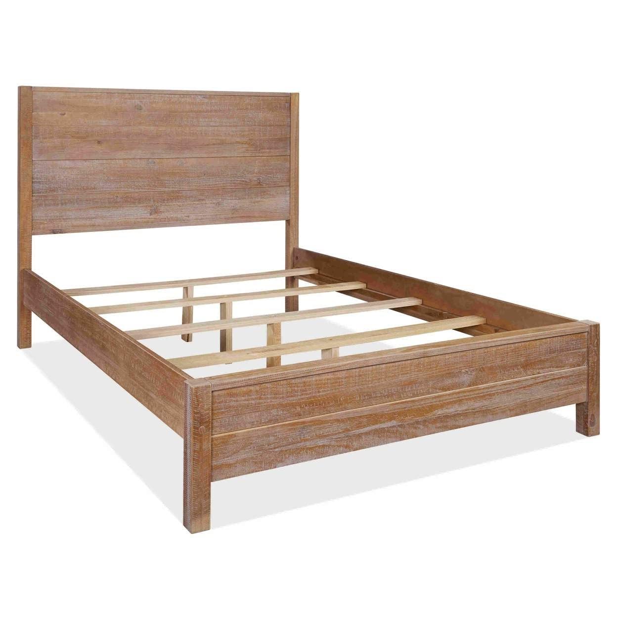 Grain Wood Furniture Montauk Solid Wood Bed, Full Size, Rustic Walnut - WoodArtSupply