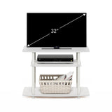 Furinno Turn-N-Tube No Tools 3-Tier TV Stands, White/White Furinno