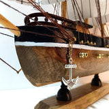 Lizipai Smooth Sailing Boat Model Mediterranean Wooden Boat Furniture Decoration Room Decoration (Main Brown) Lizipai