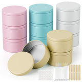 MeiGlow 6oz Macaron-Color Candle Tins 12PCS, Empty Matte Candle Jars Candle Containers with Lids, Wicks, Stickers, Wicks Holder for DIY Candle Making MeiGlow