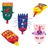 12 Pieces DIY Hand Puppets Making Kit Felt Sock Creative Art Craft Making Your Own Puppets Colorful Pompoms Wiggle Googly Eyes Storytelling Role Play Party Supplies Yaveron