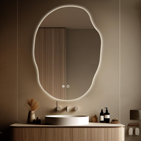 WallBeyond LED Bathroom Mirror with Lights, 25 x 35 Inch Led Bathroom Vanity Mirror for Wall, Anti Fog Mirror for Bathroom, 3 Colors and Dimmable Light, Horizontal/Vertical WallBeyond